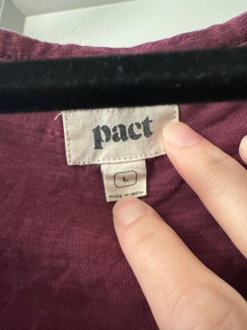 Pact Maroon Relaxed Slub Henley Tank Dress Size L - Picture 2 of 4